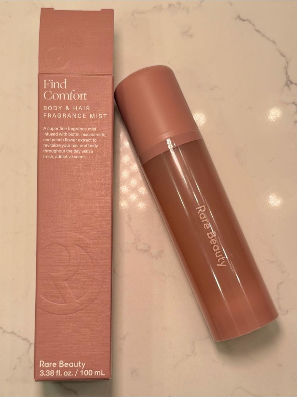 Rare Beauty Find Comfort Body & Hair Fragrance Mist — Peachy Pink